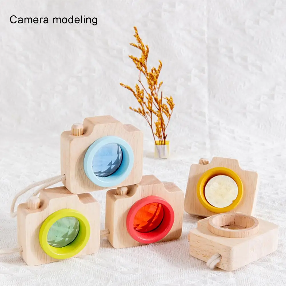 Berguna pengerjaan indah kaleidoskop kayu simulasi kamera Molding klasik mainan kaleidoskop hiburan