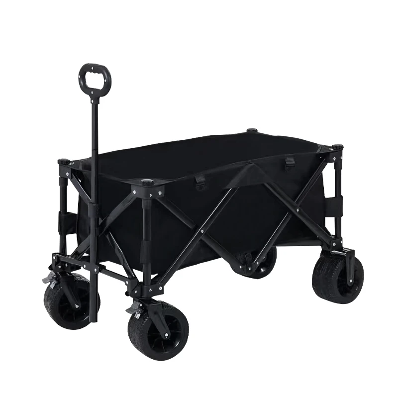 

High Quality Outdoor Picnic Beach Camping Wagon Camping Cart Trolley Garden Foldable Collapsible Folding Utility Cart Wagon