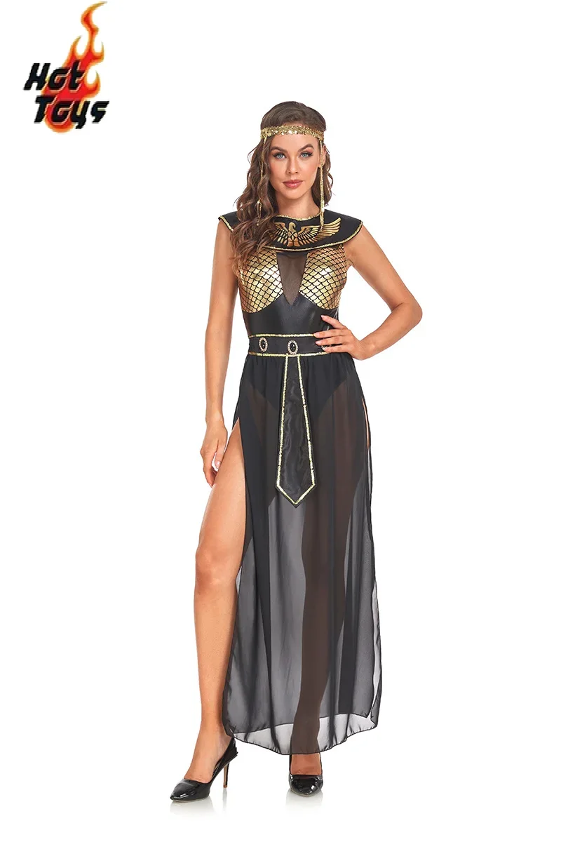 Costumes médiévaux d'Aleopatra pour femmes adultes vêtements de cosplay d'Halloween robe de paupières de princesse éma