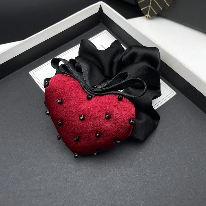 

High-end love strawberry hair band for women new hair rope large intestine headwear fashionable temperament hairpin