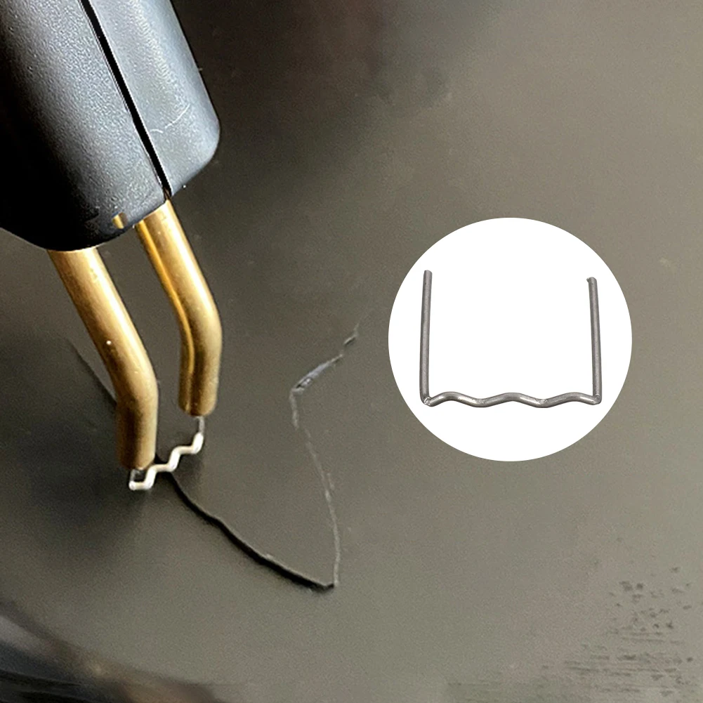 1000PCS Welding Staples Welder Staples Wave Flat Hot Stapler Staples Soldering Tools for Stainless Plastic Welding Hot Stapler