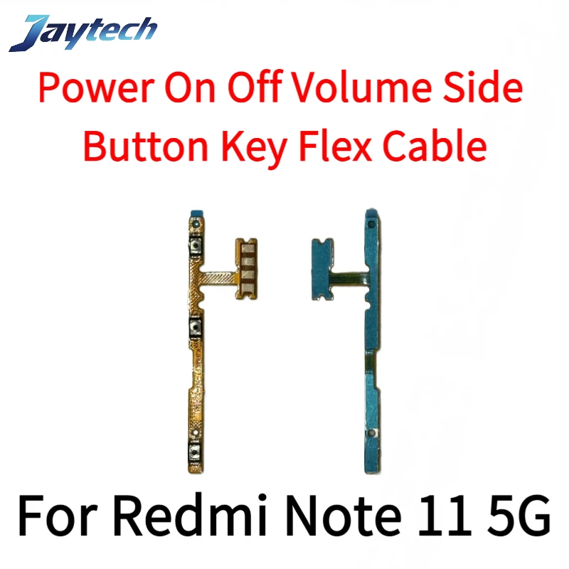 Redmi Note 11 11S 4G 5G 전원 켜기 끄기 볼륨 측면 버튼 키 플렉스 케이블 교체 부품 1개