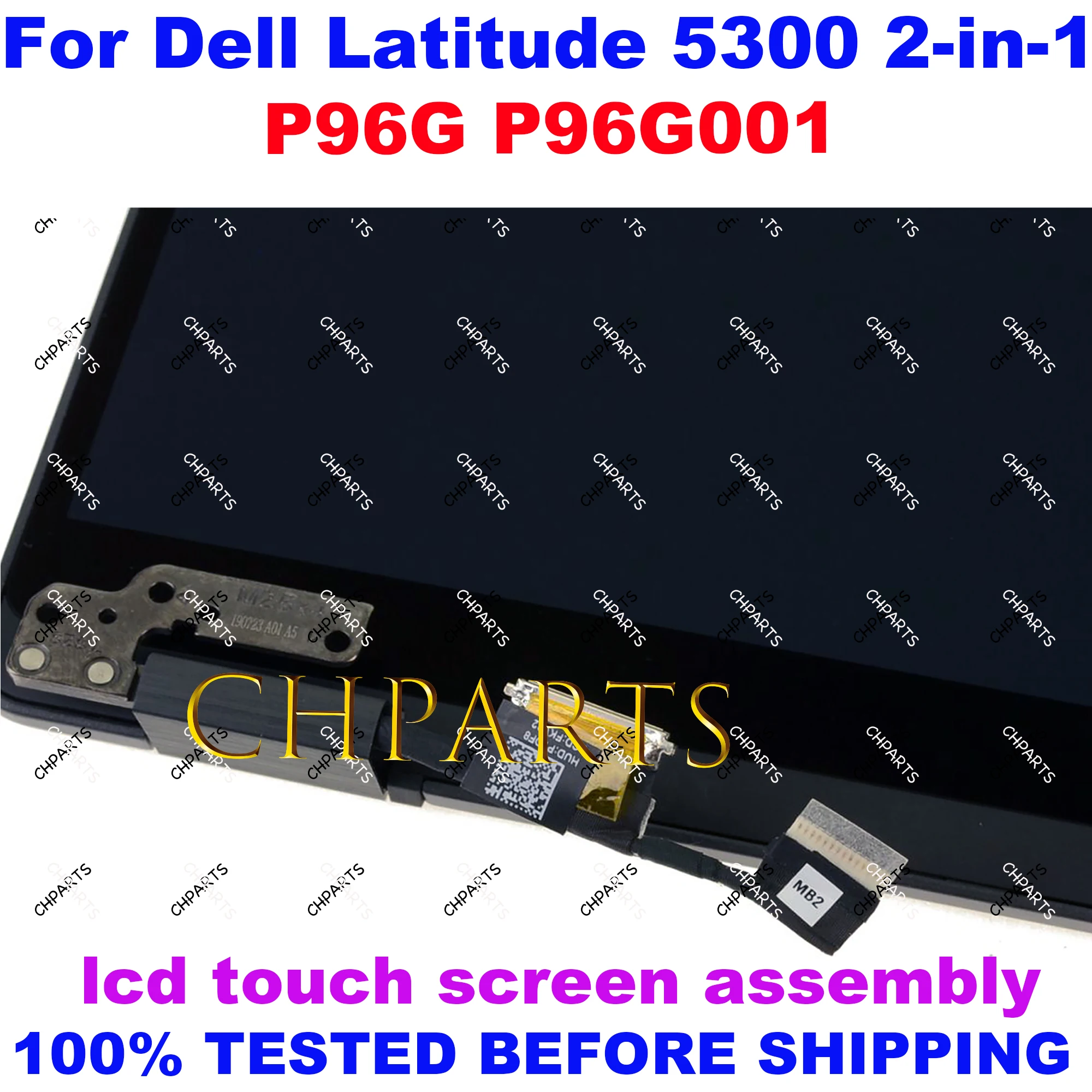 Panel LCD wymiana ekranu dotykowego kompletny z zawiasami 13,3 cala FHD dla Dell Latitude 5300 2 w 1 P96G P96G001