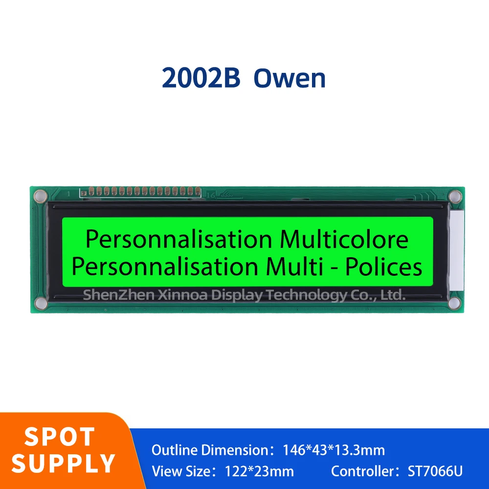 Audio Amplifier Display Screen 5V 3.3V Optional Green Light Black Letters European 2002B Character LCD Module Display Screen