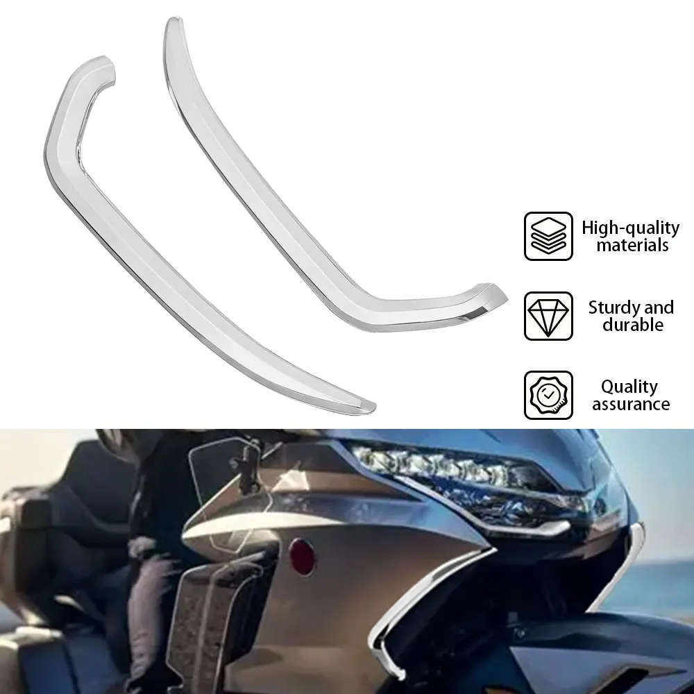 

1 пара вертикальных декоративных накладок на передние вентиляционные отверстия для мотоциклов Honda Gold Wing GL1800 Tour DCT Airbag 2018-2025, аксессуары из АБС-пластика