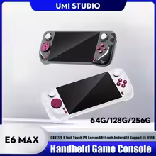 <strong>E6 max retro console de videogame 1280*720 5 Polegada tela ips toque 5000mah andorid 13 suporte 5g wifi6 tv console de jogo portátil</strong>