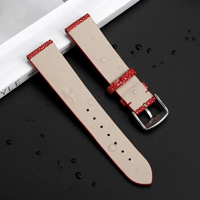 16mm 20mm 22mm high-quality Devil Pearl Fish Skin watchband For Huawei TISSOT Omega Mido Men-Women strap bracelet Accessories