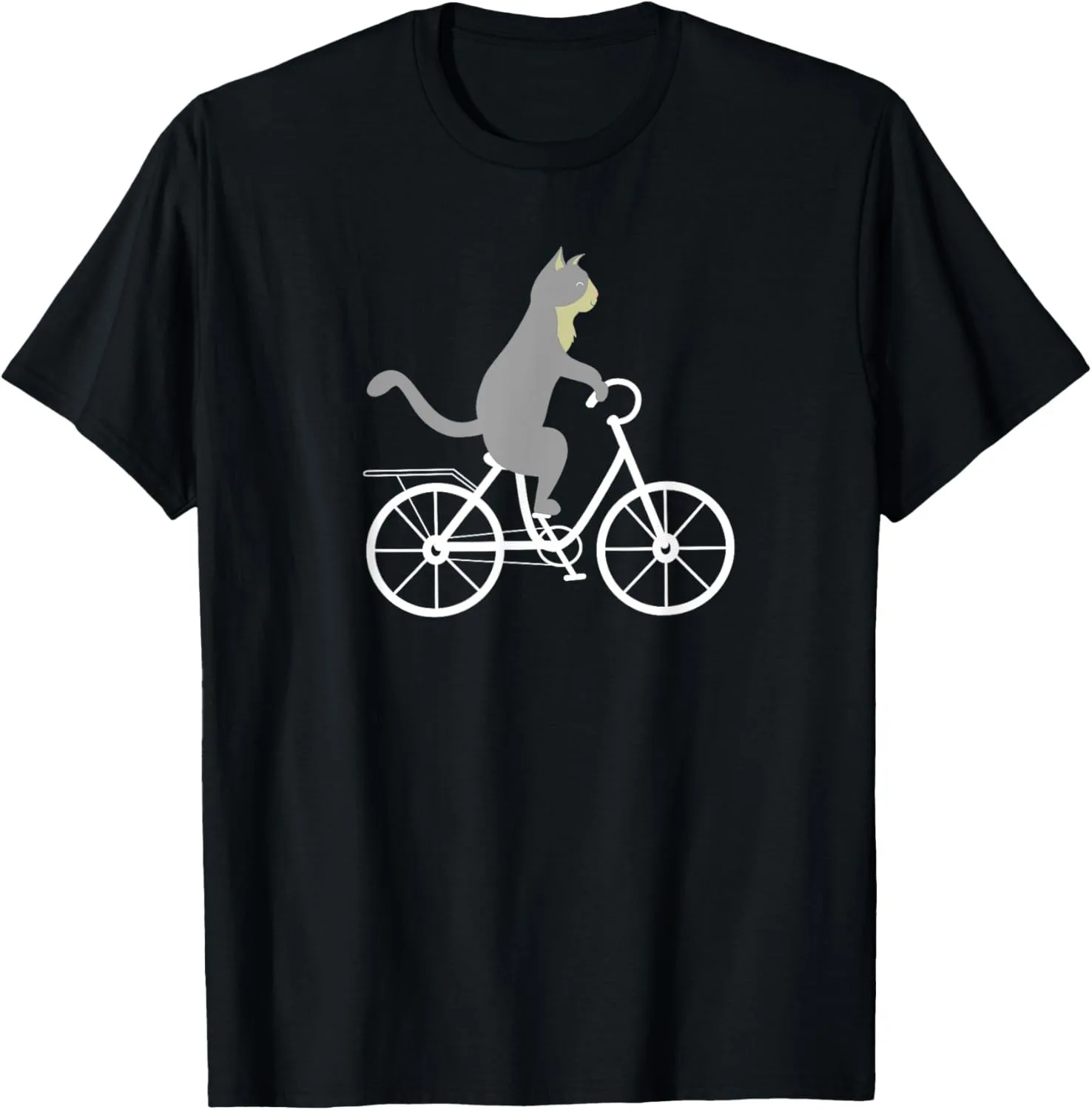 Funny Cat Riding BMX Art for Men Women BMX Bike BMX Lover T-Shirt Men Clothing Tops Graphic T Shirts Camisas Streetwear