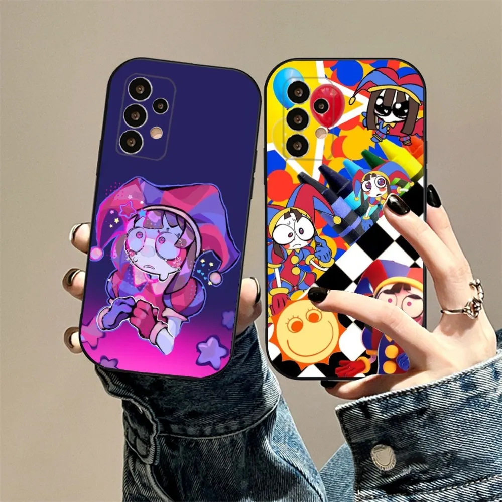 Amazing D-Digital C-Circus Phone Case For Samsung S24,23,22,30,21,10,9,Ultra,Plus,Lite,FE,5G Black Soft Case