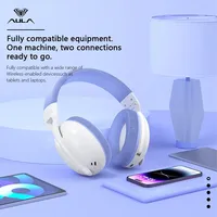 AULA S6 Wireless Bluetooth Headphone Three-mode Lightweight Custom Gaming Head-mounted Headsets for Desktop Laptop Computer