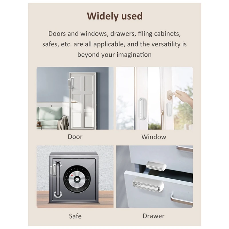 Tuya Wifi Smart Door مستشعر مغناطيسي للتحكم في التطبيق USB مستشعر الباب والنافذة اللاسلكي كاشف إنذار مغناطيسي للباب