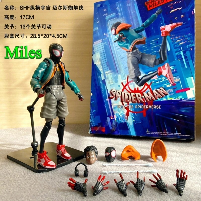 

Фигурка Майлза Спайдермена из аниме «Мстители», игрушка-модель супергероя Marvel, Железный Человек-Паук, подарок, украшение