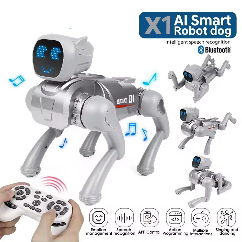 Inteligentny Robot Pies 2.4G APP RC Programowalny Pies Śpiewający Tańczący Sterowany Głosem Wielofunkcyjny Mechaniczny Pies Zabawka Prezent