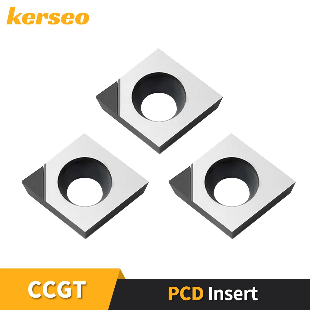

CCGT PCD Diamond Insert CCGT060202 CCGT090304 CCGT120408 For Aluminum Alloy CNC cutter Lathe Cutting Turning Tool Blade 1pcs