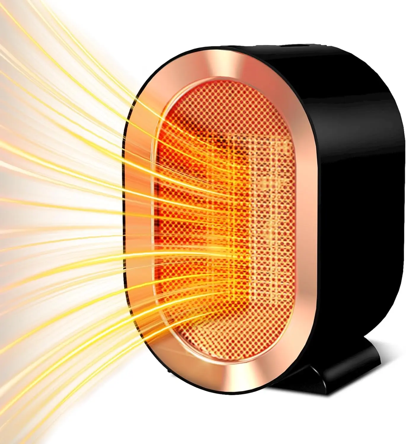 Aquecedor elétrico portátil para quarto, aquecimento rápido, banheiro, sala de estar, escritório, desktop, cerâmica PTC, ventilador de ar quente, 1200W, inverno