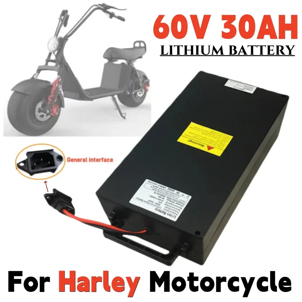 Electric vehicle lithium battery 60V 30Ah 2000W for Harley two wheel foldable electric/Motorcycle scooter Waterproof