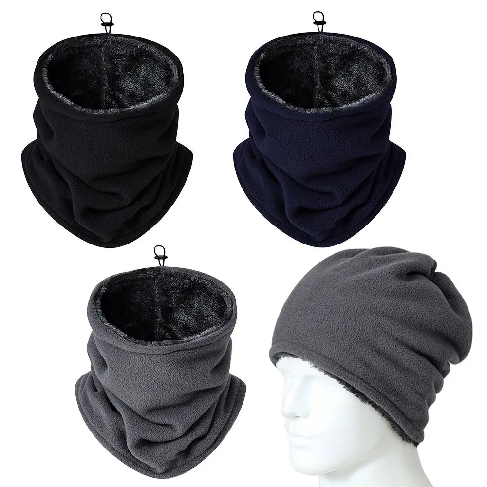 

Outdoor Warmer Thickened Fleece Neck Scarf Windproof Fleece Lining Face Cover Neck Scarves Cycling