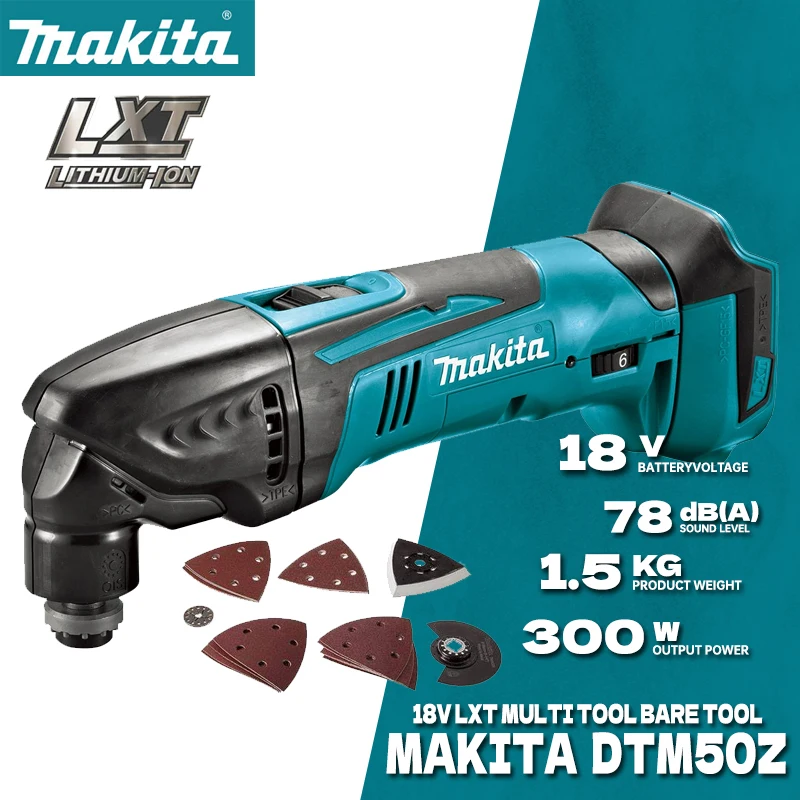 MAKITA DTM50Z 18V LXT Multi Tool Oscillating Multi-Tools Variable Speed Rechargeable Cordless Drill Durable Power Tools DTM50