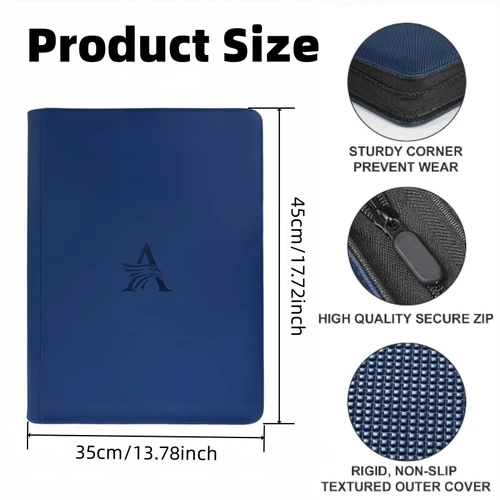 Imagen 2 del producto Carpeta para 16 tarjetas con bolsillos – Carpeta para 1024 tarjetas, álbum de tarjetas, soporte para tarjetas, apto para tarjetas TCG y deportivas. El sueño del coleccionista