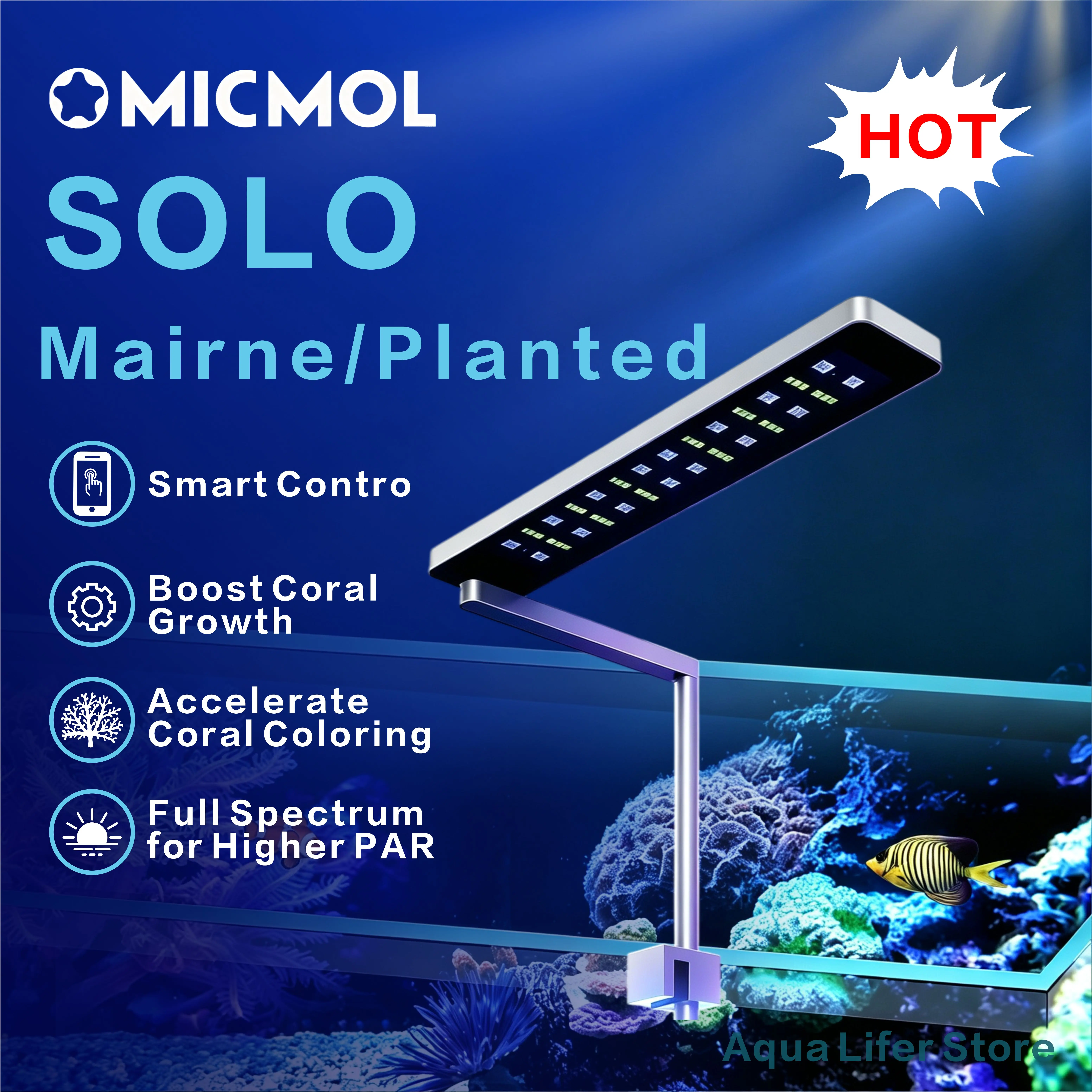 Aqua Marine Tank - Lumière LED pour aquarium MicMol Aqua