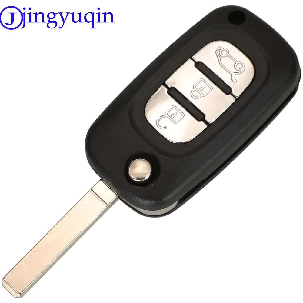 Jingyuqin-Clé télécommande à 3 boutons pour voiture, transpondeur ID46/PCF7941, 451 MHz, pour Mercedes-Benz Smart Fortwo 434