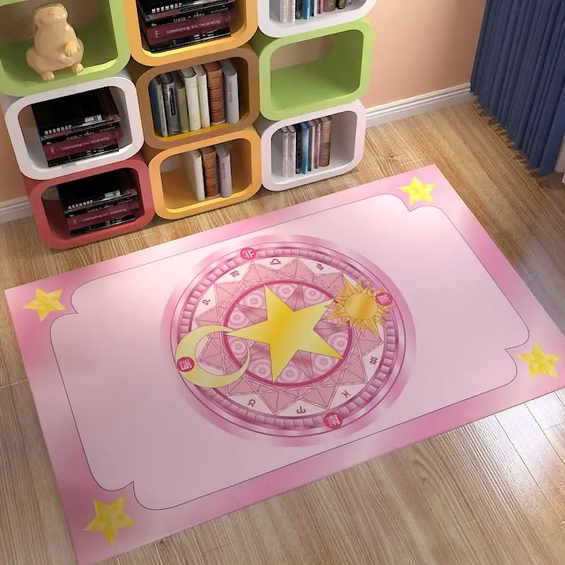 Magic Sakura Magic Array Anime rug Sofa Rectangular Internet Red Carpet Bedroom Living Room Room Bedside Anime