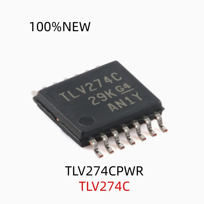 (10Pcs) 100% New Tlv274Cpwr Tlv274C Tssop-14 Four-Way Operational Amplifier Chip Ic