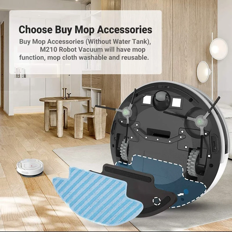 2Pcs Mop Accessories For Lefant M210 Robot Vacuum Cleaner, Washable And Reusable Strong Water Locking Mop