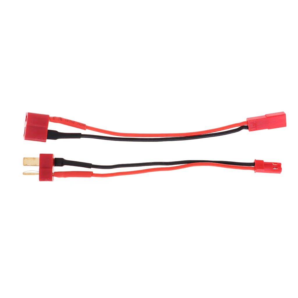 1 Pair RC Lipo Battery r Cable Adapter, Deans T Plug to JST, Male & Female