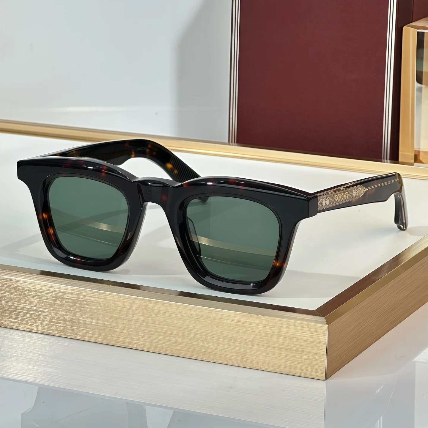 

JMM LECLAIR Sunglasses Men Fashion Travel Sunglasses Square Thick Acetate Popular Luxury Brand Women's Sunglasses in Trend