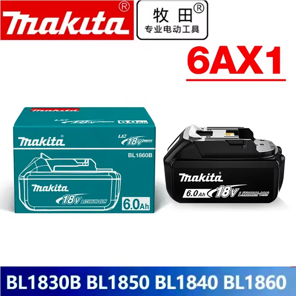 

100% Genuine 18V Makita 6000mAh Makita Battery BL1840 BL1830B BL1850B BL1850 BL1860 BL1815 Replacement Lithium Battery