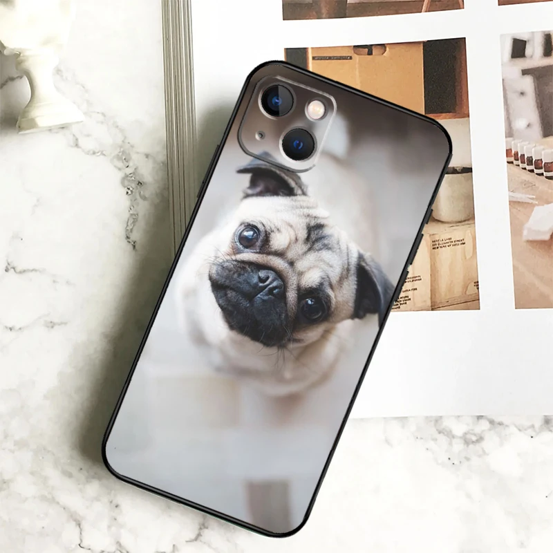Cute Pug Dog Funda For iPhone 15 16 13 12 Mini 11 14 Pro Max 7 8 Plus X XR XS Max Phone Case