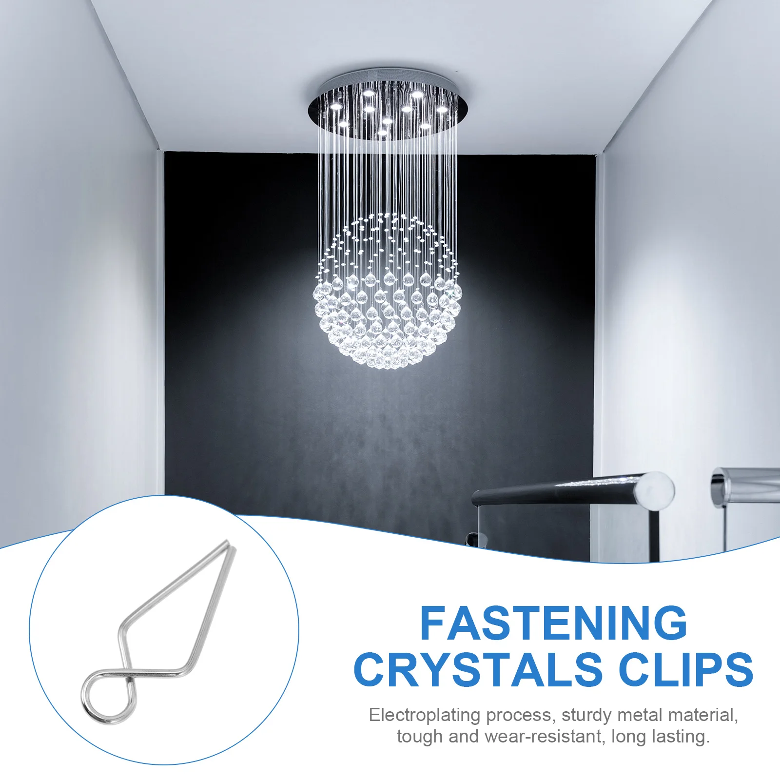 

1 set Fish Tail Fork Accessories Electroplated Metal Connector For Chandelier Table Lamp Floor Lamp Ceiling Light Crystals Clip