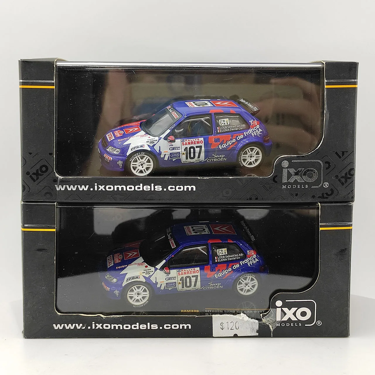 

Flaws Diecast IXO 1:43 Scale Citroen SAXO Kit Car #107 Rally 1999 Alloy Car Model Collectible Toy Gift Souvenir Display Ornament