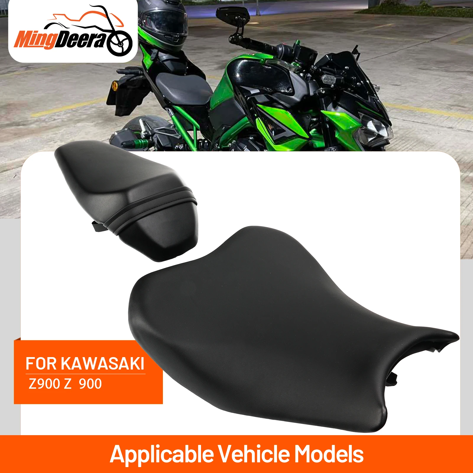 

Сиденье водителя и пассажира в сборе для мотоциклов KAWASAKI Z900 /SE/ABS ZR900 2017-2023, переднее сиденье водителя, подушка для пассажира