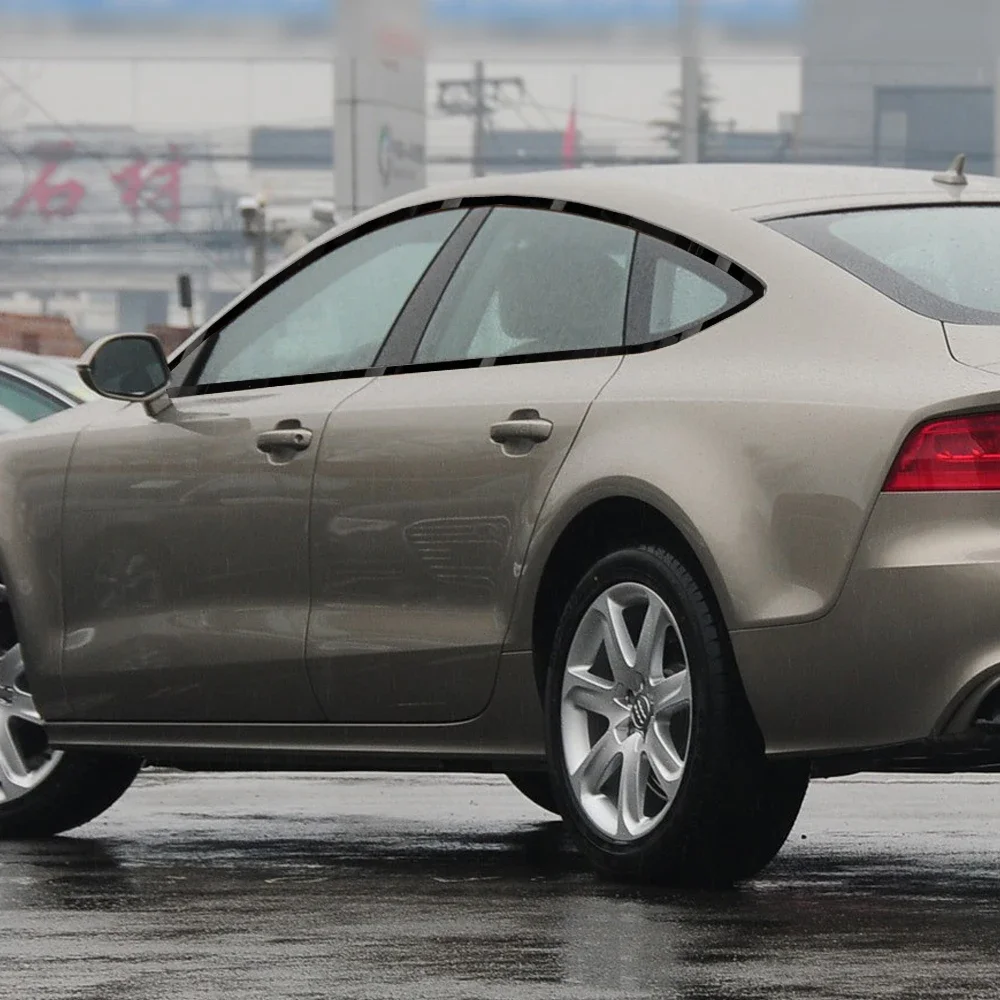 Glossy Black Chrome Delete Window Trims For Audi A7 4GB 2010-2017 - Image 4