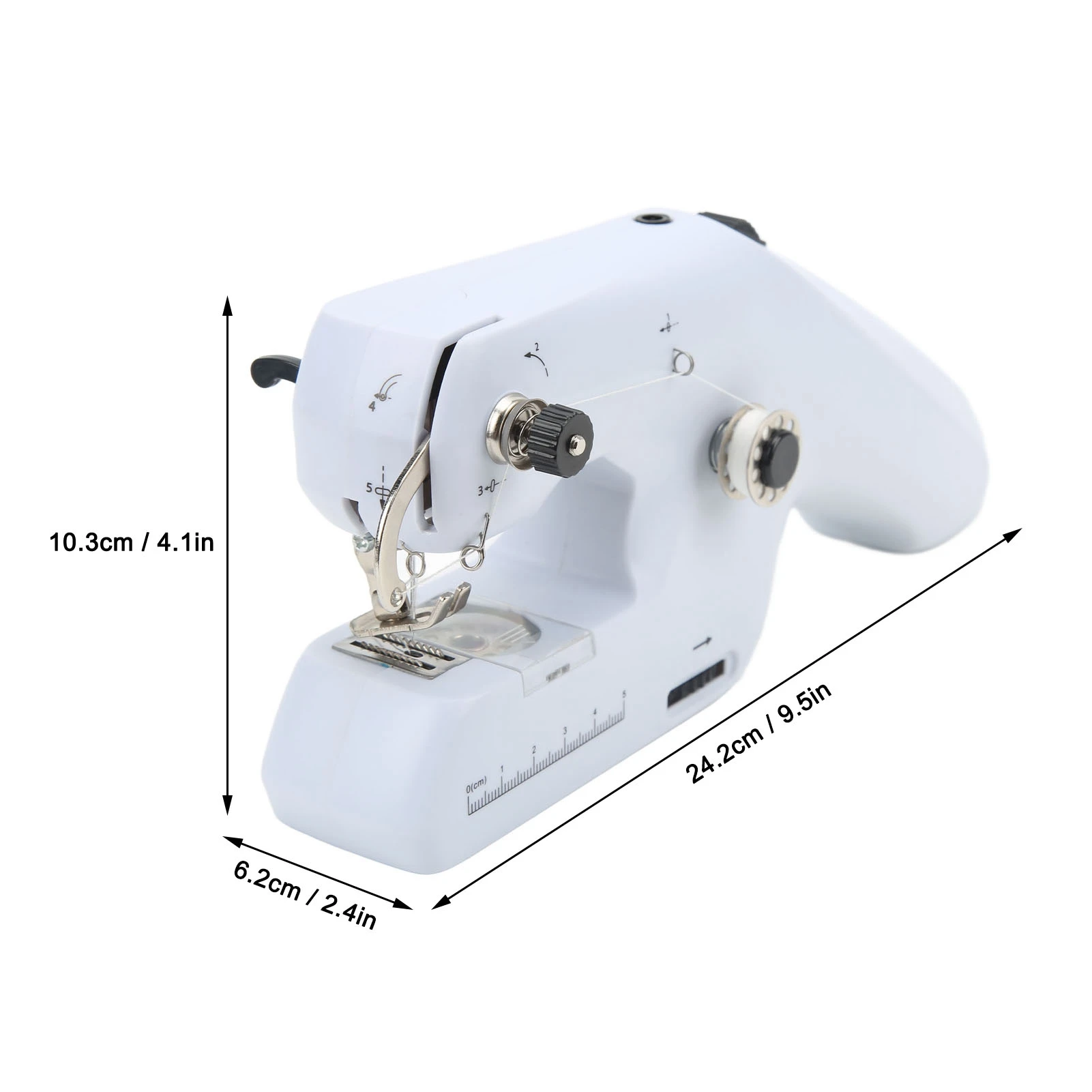 ZDML-6 Handheld Sewing Machine Portable Electric Dual Line Sewing Machine with Ergonomic Handle Sewing Machine