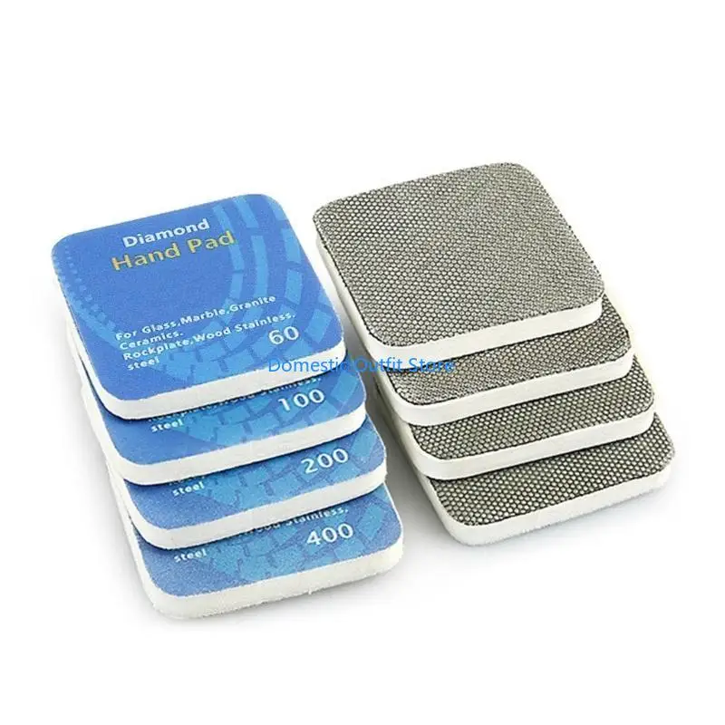 

4Piece Handheld Polishing Sanding Pads for Metal Glass Ceramic Finishing Efficient & Detailed Work on Various Materials 68TC