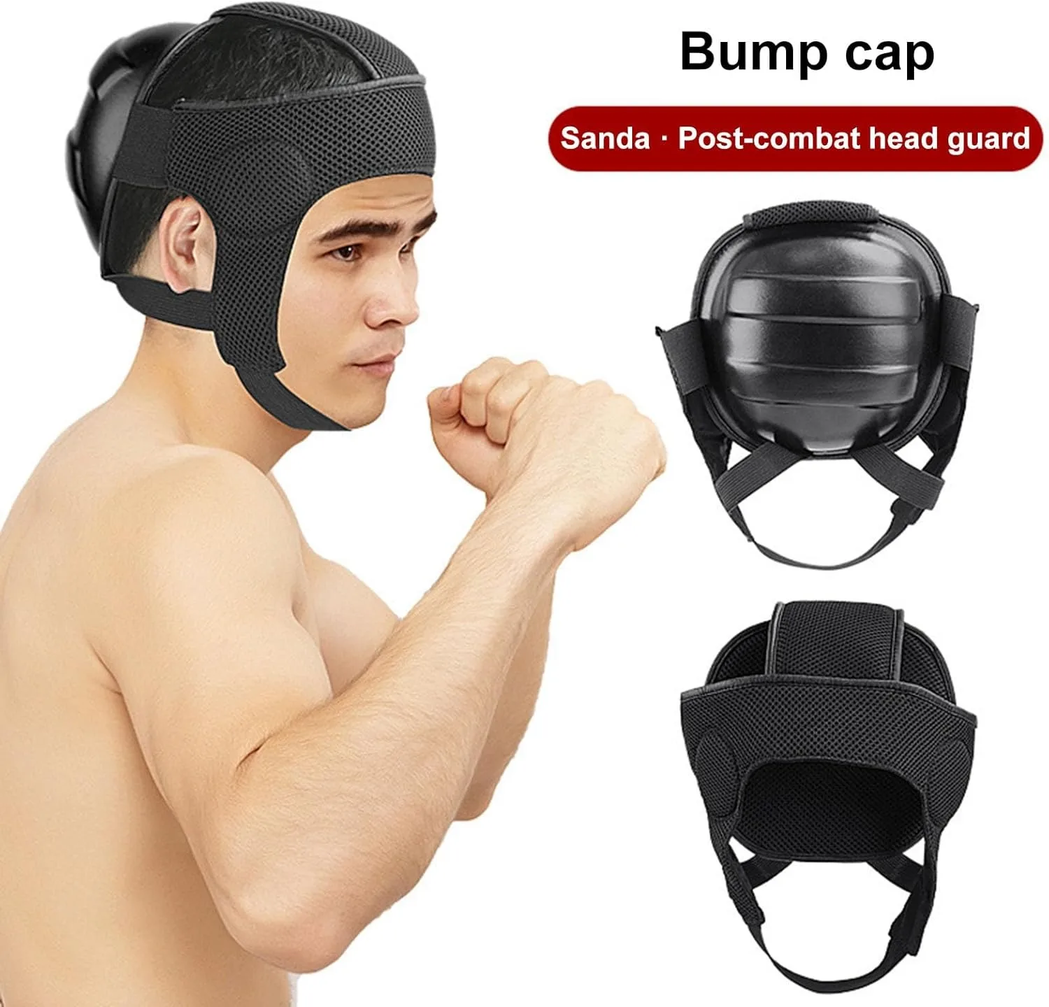 Capacete de boxe engrossado cobertura completa acolchoado protetor facial confortável equipamento de proteção para sanda karate taekwondo kickboxing mma