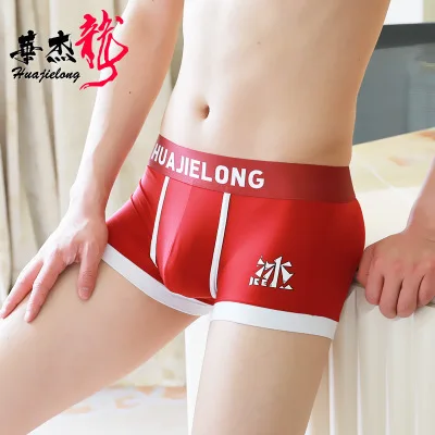 Youth Ice Silk Boxer Shorts for Men Sports Pants Breathable Ice Silk Print Underwear Soft Breathable Panties Boys Sexy Underwear