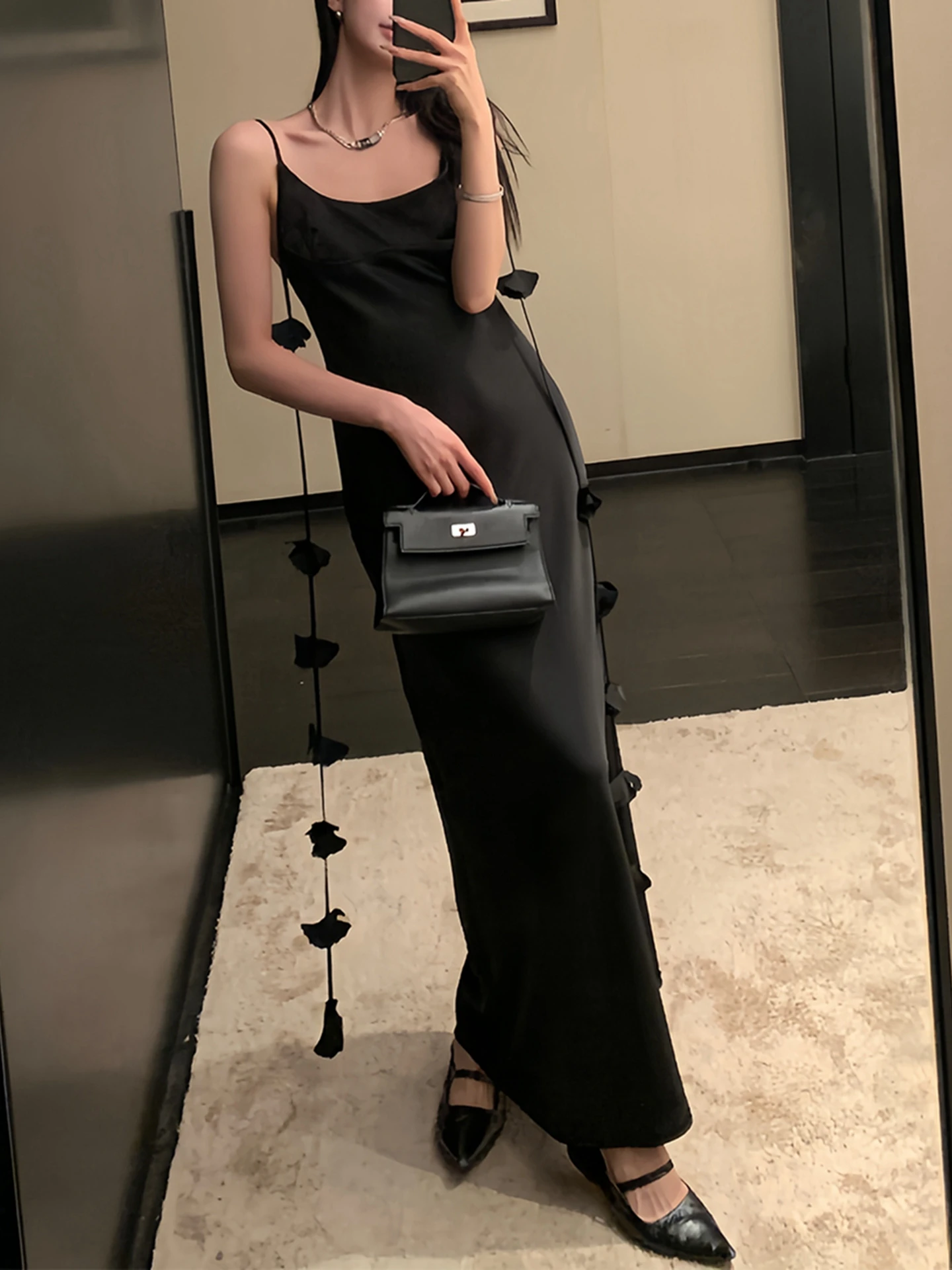 레트로 슬레 새틴 플로럴 프린트 여름 발 슬립 드 스무스 드라 바이온 바이브스 하이 웨이스트 폴리에스터 노 스트레치 지퍼