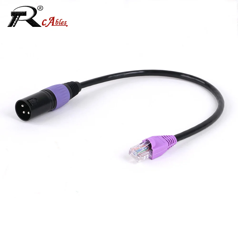 

RJ45 to XLR Ethernet Cable,3Pin XLR Male to RJ45 Male UTP CAT5/6 Network Connector Extension Adapter Cable for Amplifier Mixer