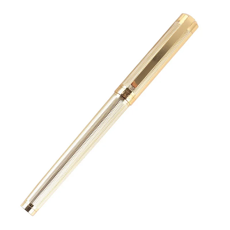 Luxury Gold Silver Plating Metal Ball-point Pen Office School Stationary Business Signature Ballpoint Pens Hotel Gift