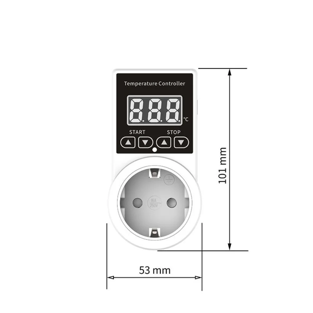 

Temp Controller Thermostat Socket Temperature Control Temperature Alarm System 1.8 M Cable Sensor LCD Temperature Display