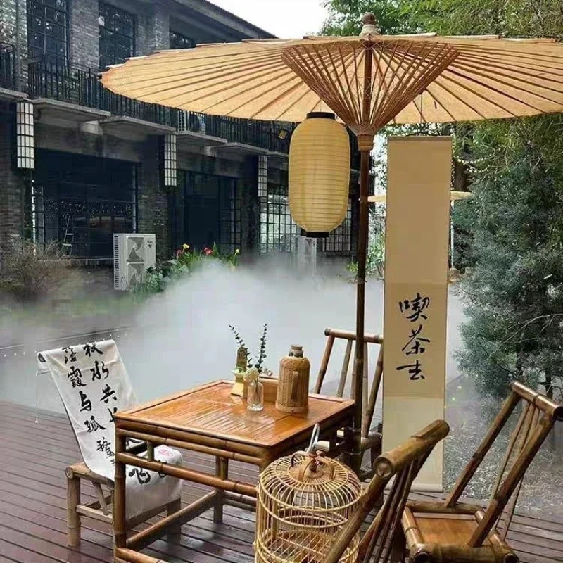 

Homestay yard special bamboo table and chair combination Chinese courtyard bamboo outdoor leisure bamboo furniture