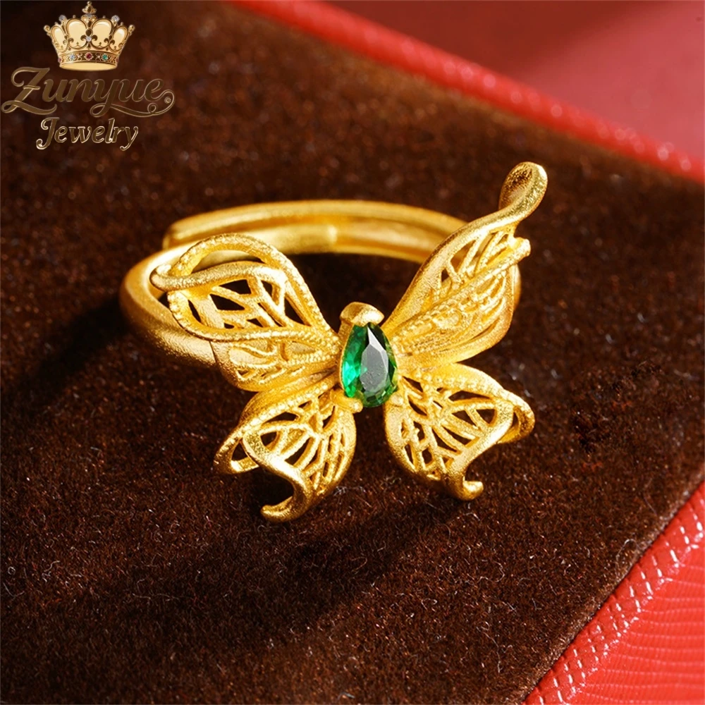 

Sand Gold Hollow Silk Butterfly Rings Luxury Quality Jewelry Best Selling Fashion Jewelry Exquisite Charms Exquisite Elegant