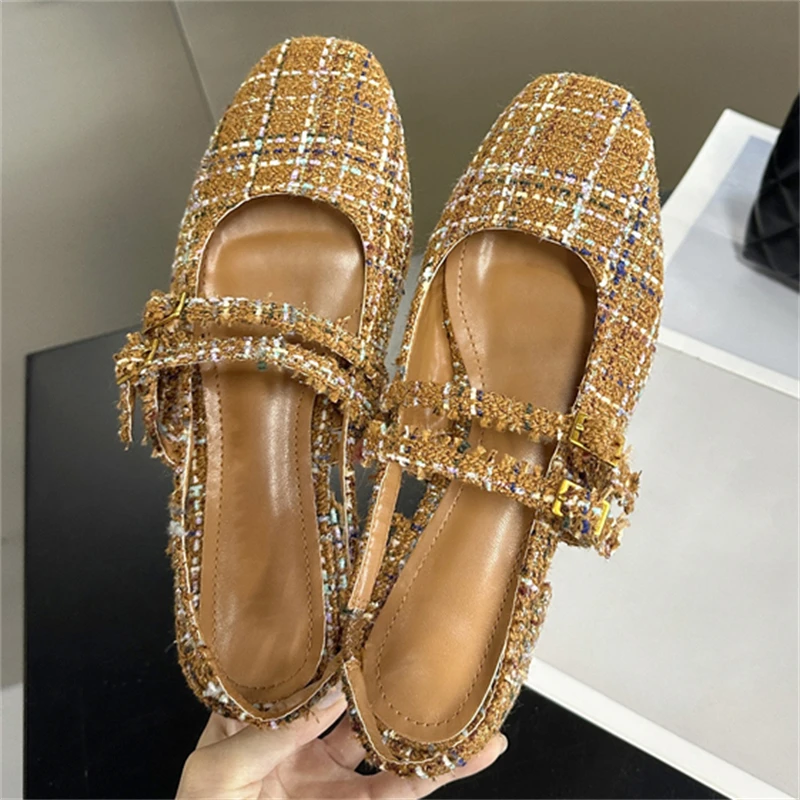 

Aneikeh модные дизайнерские туфли Мэри Джейн с круглым носком, женские туфли-лодочки без каблуков с пряжкой и ремешком, туфли на квадратном низком каблуке, Zapatos De Mujer