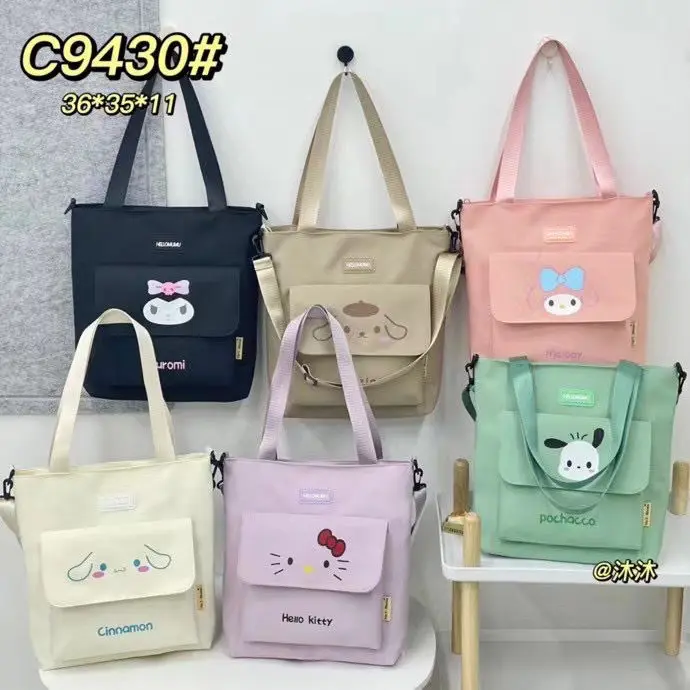 

New Sanrio Shoulder Bag Messenger Bag for Girls Make-up Bag Cute Fashion Cartoon Waterproof out Campus Student