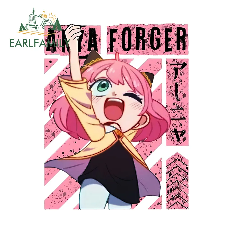 

EARLFAMILY, 13 см x 10,1 см, избавляющийся от стресса плакат, автомобильные наклейки, графика, творческое аниме печатные наклейки, Солнцезащитный шлем, Стайлинг автомобиля
