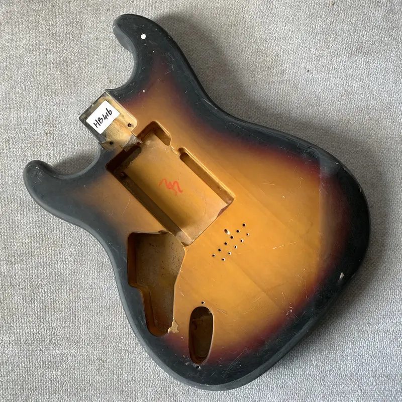 HB416 Left Hand Sunburst Color  ST Model Electric Guitar Body Free Style Pickups  DIY Replacement Stock Item